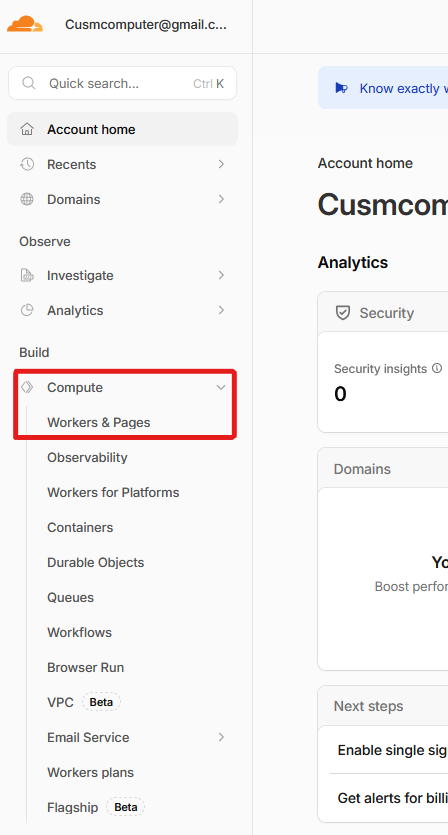 Cloudflare Pages Tab
